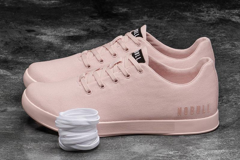 Nobull Blush Canvas Men's Trainers Pink | USA M1454Q